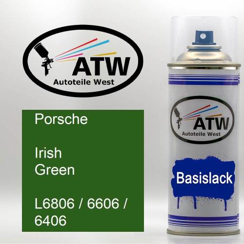 Porsche, Irish Green, L6806 / 6606 / 6406: 400ml Sprühdose, von ATW Autoteile West.